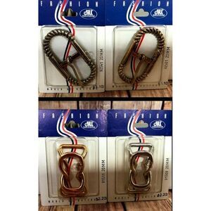 Belt Buckles Box Lot of 19  by Dill Silver & Gold Tone 2 Styles Blister Pack NEW